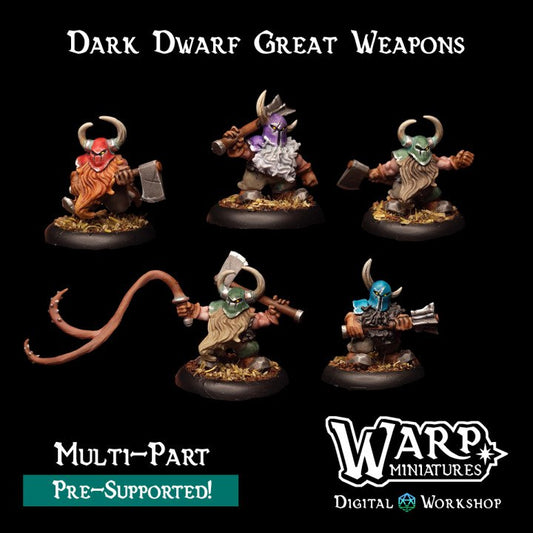 Warploque Miniatures - Dark Dwarf Great Weapons
