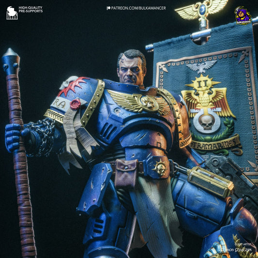 Bulkamancer Sculpts - Space Marine, Titus Ultramarines - 25cm / 12.5cm / Mini