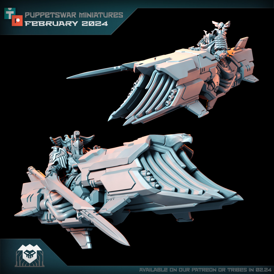 Puppetswar Miniatures - Elite Striker Jetbikers, Adeptus Custodes - 2024 February