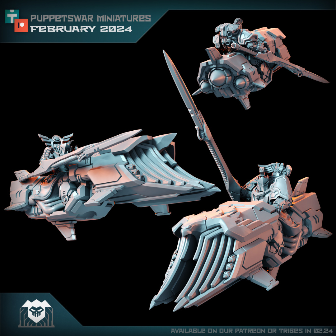Puppetswar Miniatures - Elite Striker Jetbikers, Adeptus Custodes - 2024 February
