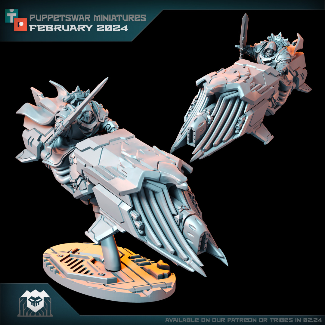 Puppetswar Miniatures - Elite Striker Jetbikers, Adeptus Custodes - 2024 February