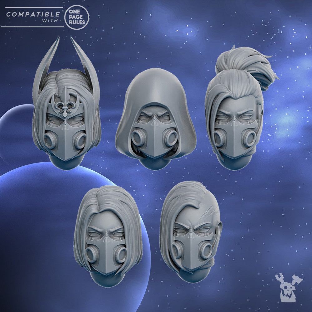 DakkaDakka - Heads "Silver Moon Daughters", Adepta Sororitas - Warhammer 40K