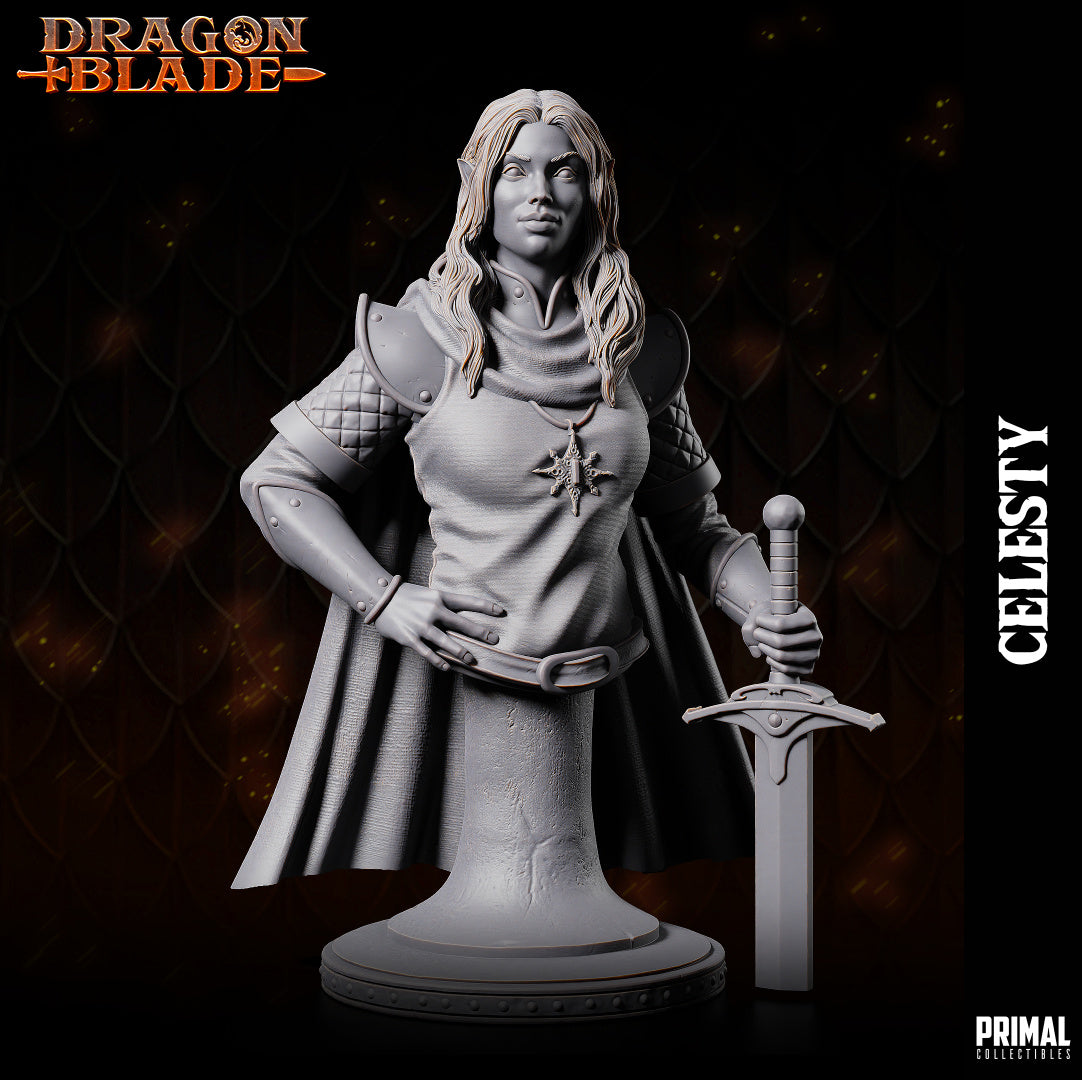 Primal Collectibles - Celesty Sunwindy, Elf Paladin Bust - Dragonblade 2024 January