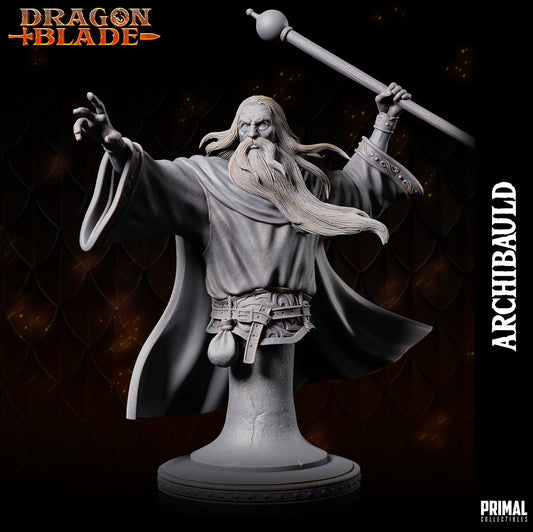 Primal Collectibles - Archibauld, Human Wizard Bust - Dragonblade 2024 January