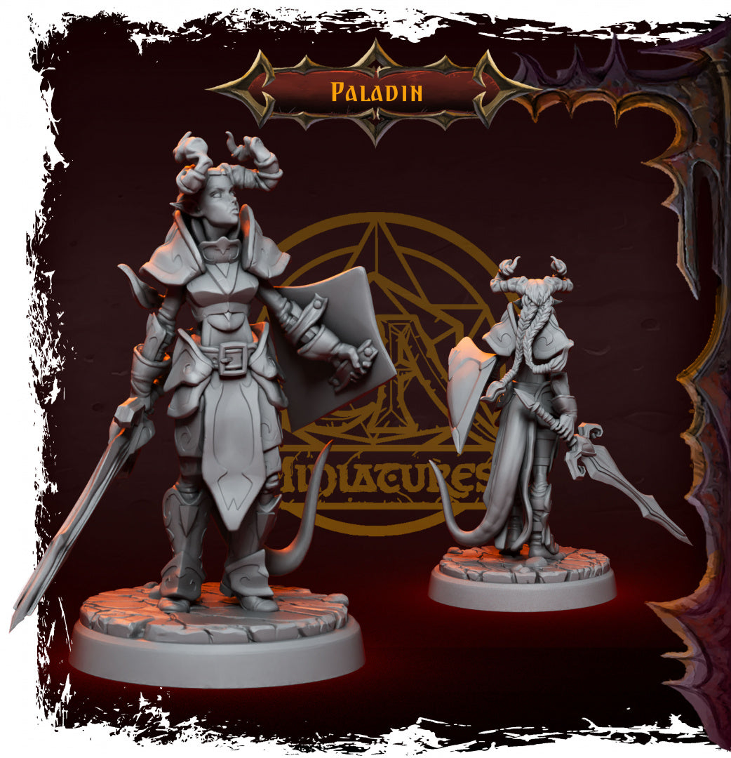 Epic Adventure Miniatures - Infernal Tiefling Heroes 35mm