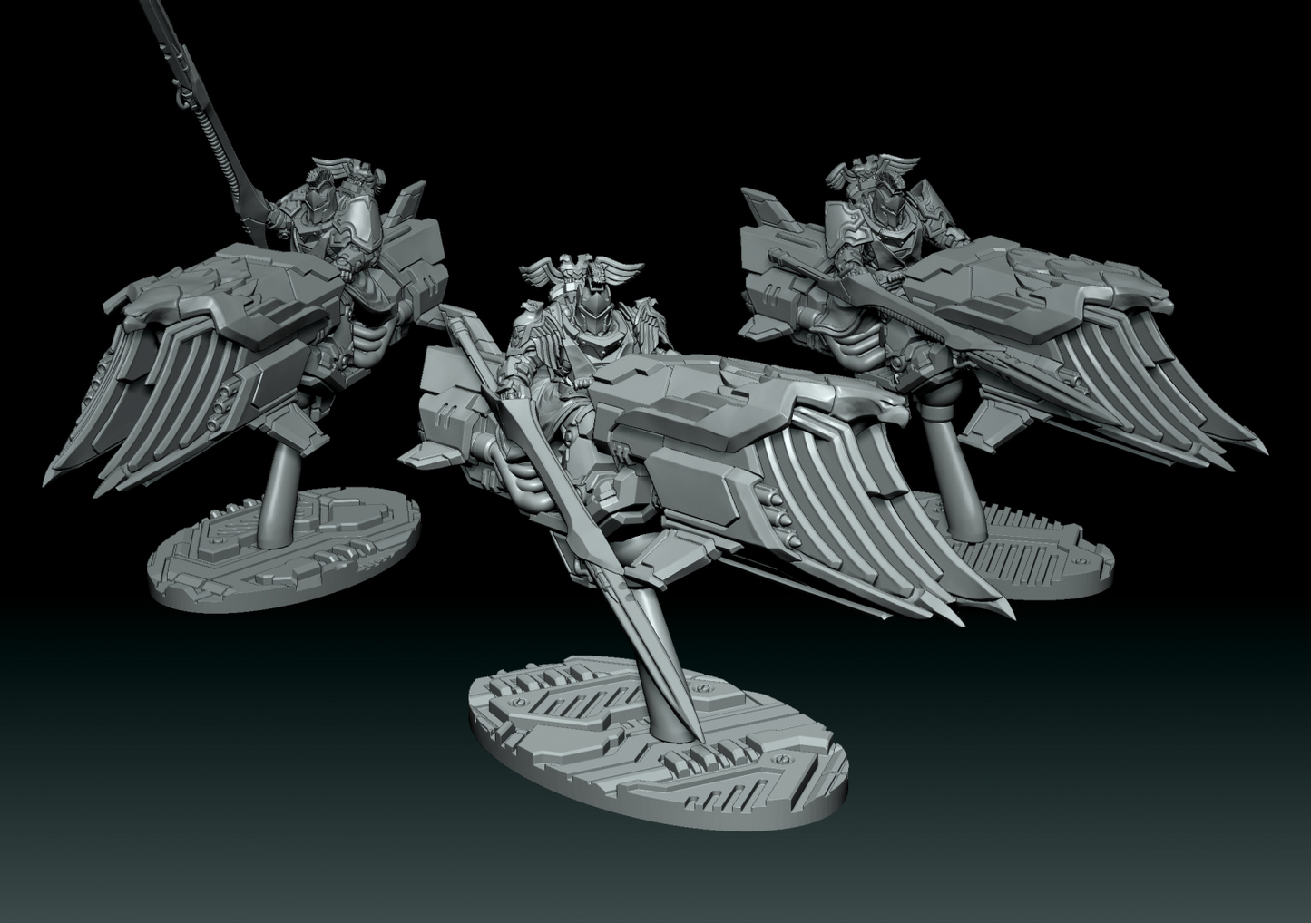 Puppetswar Miniatures - Elite Striker Jetbikers, Adeptus Custodes - 2024 February