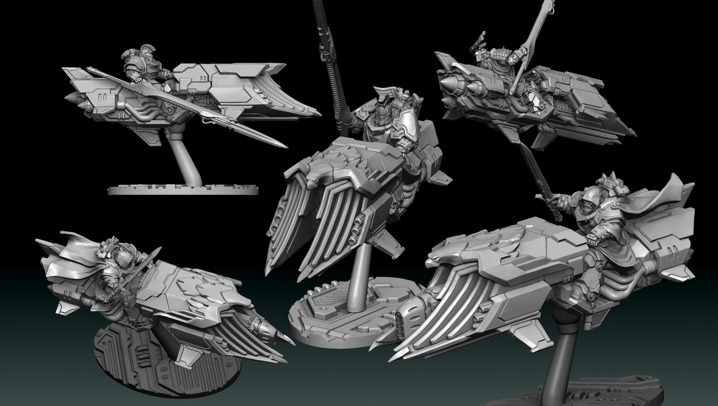 Puppetswar Miniatures - Elite Striker Jetbikers, Adeptus Custodes - 2024 February