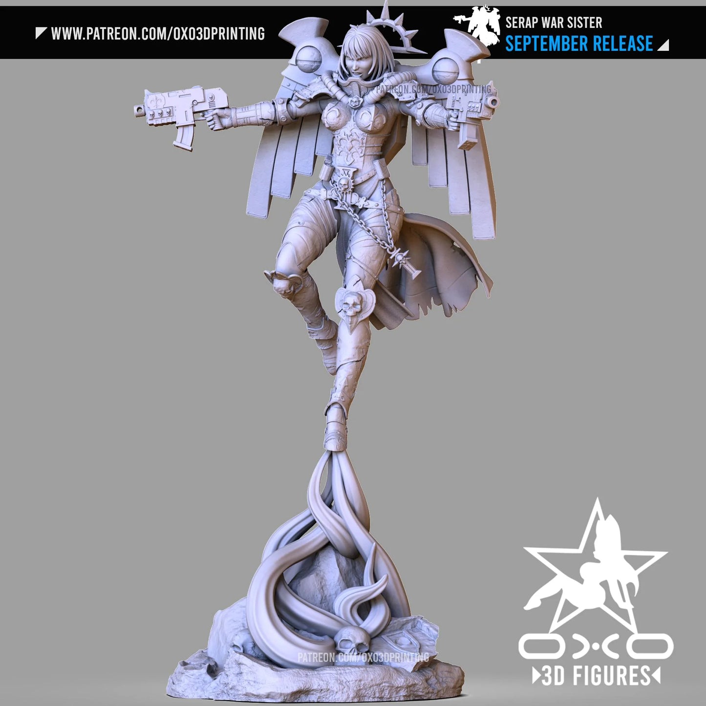 0X03D Figures - War Sister Flying - 16cm and Miniature