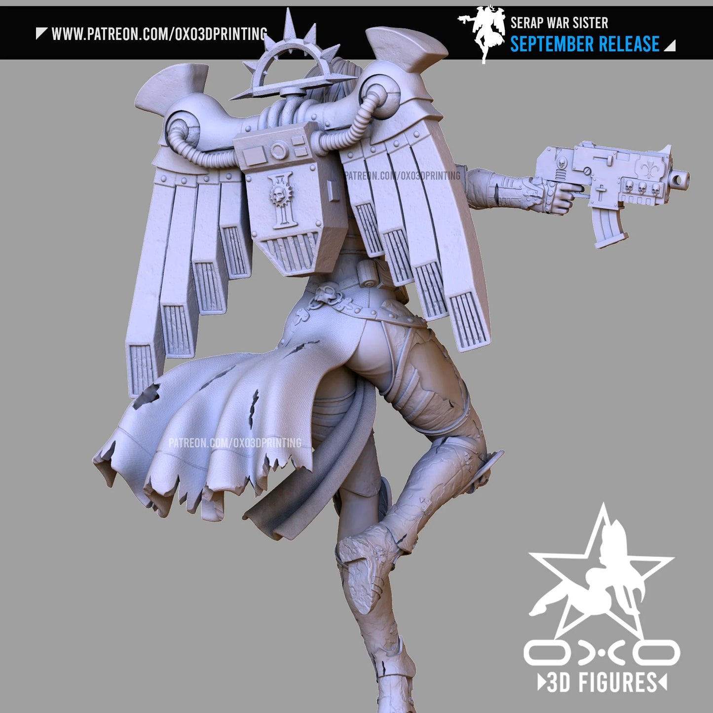 0X03D Figures - War Sister Flying - 16cm and Miniature