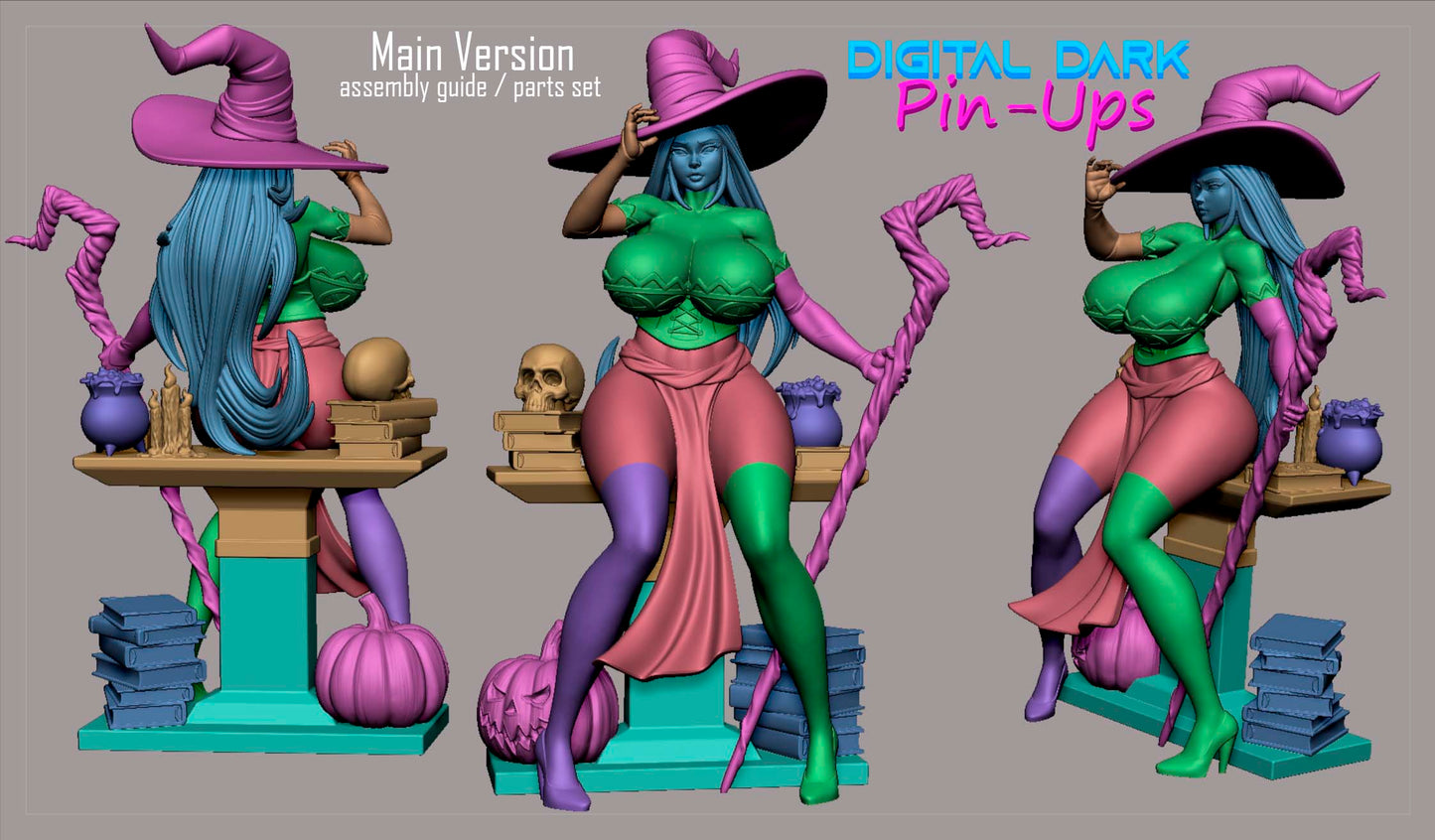 Digital Dark Pin Ups - Sorceress