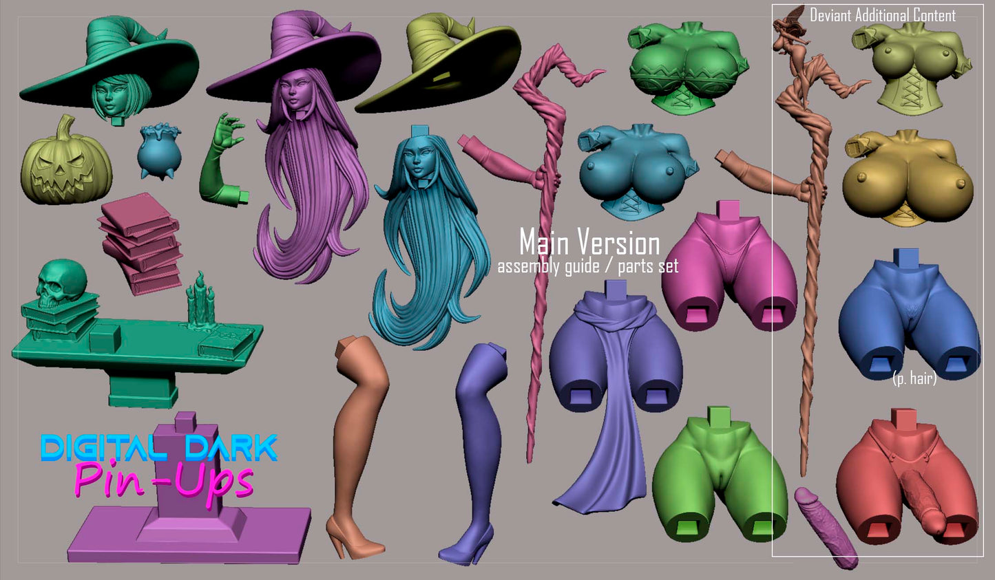 Digital Dark Pin Ups - Sorceress