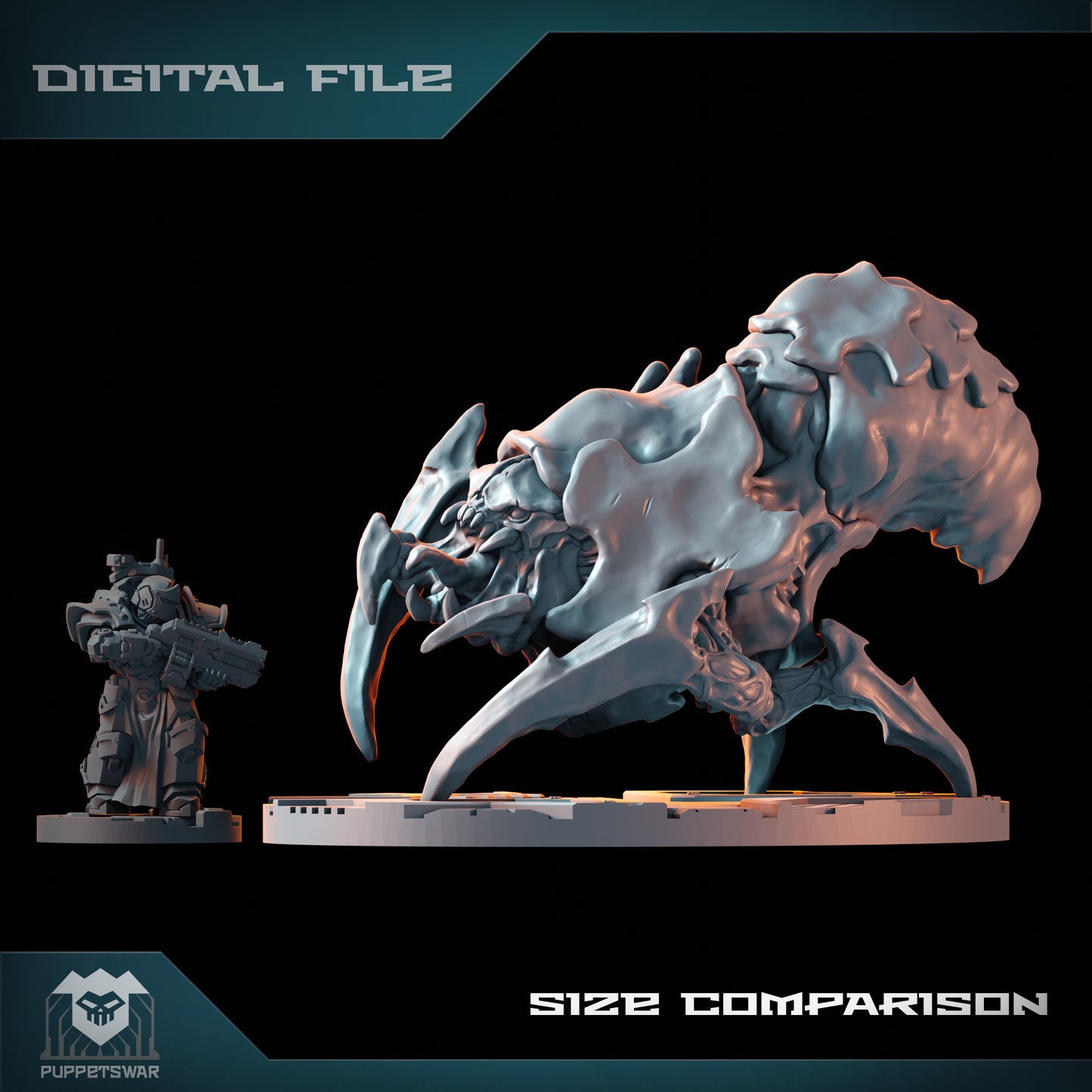 Puppetswar Miniatures - Spider Brain 2 , Tyranids - Warhammer 40K 2023 August