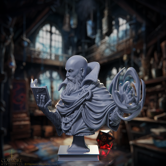 Claymore Miniatures - Rossvald, the Scholar, Bust 9cm - Rossvalds Bestiary of The Unknow 2024 November