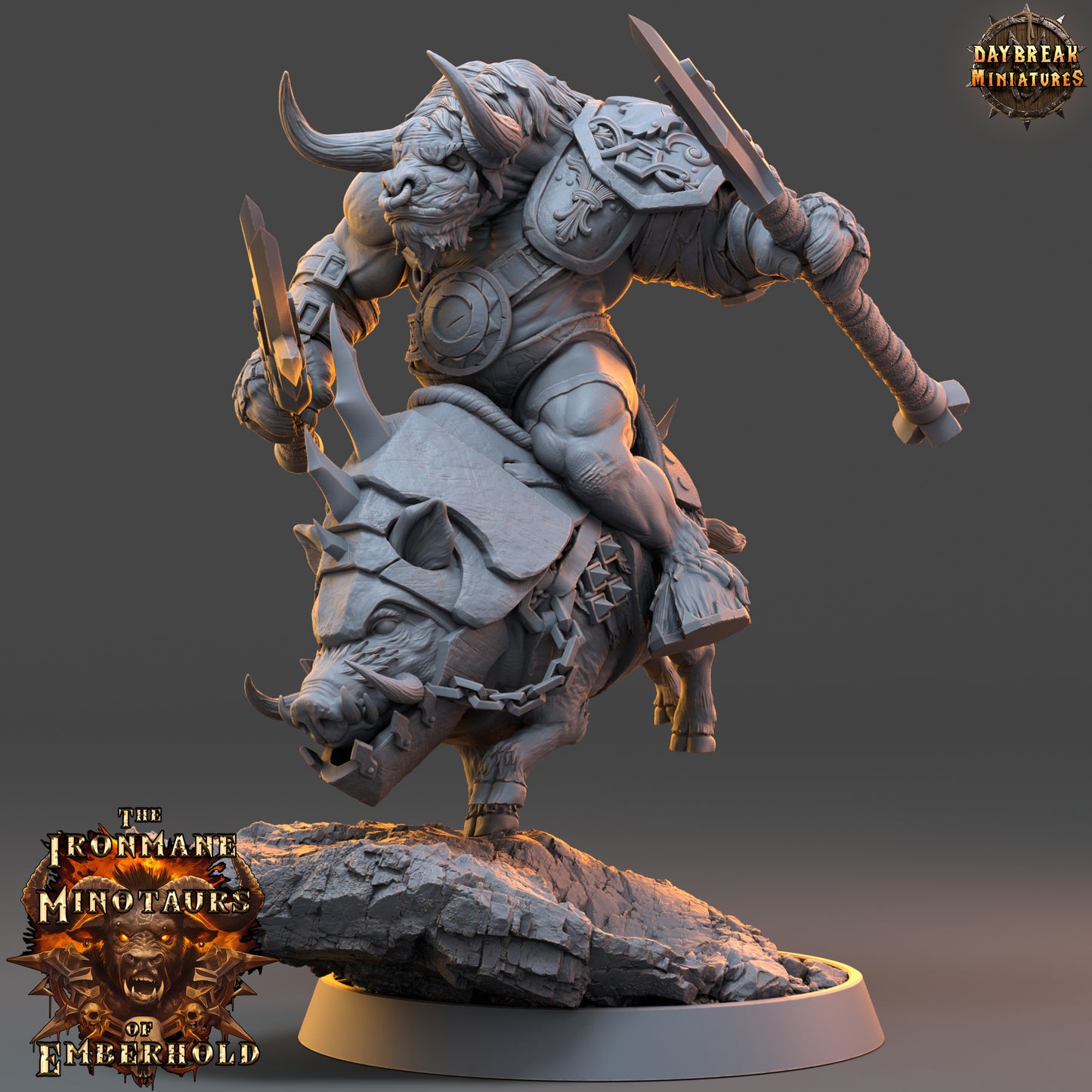 Daybreak Miniatures -  The Ironmane Minotaurs of Emberhold 2024 August Release 35mm