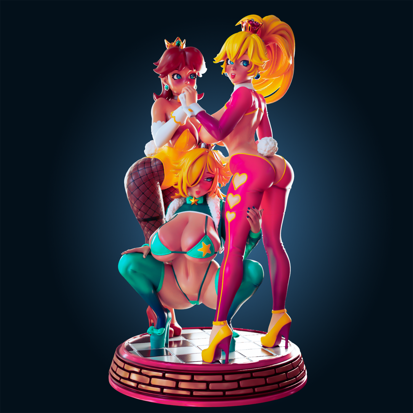 Officer Rhu - Trio Princess, Princess Peach, Princess Daisy and PrincessRosalina