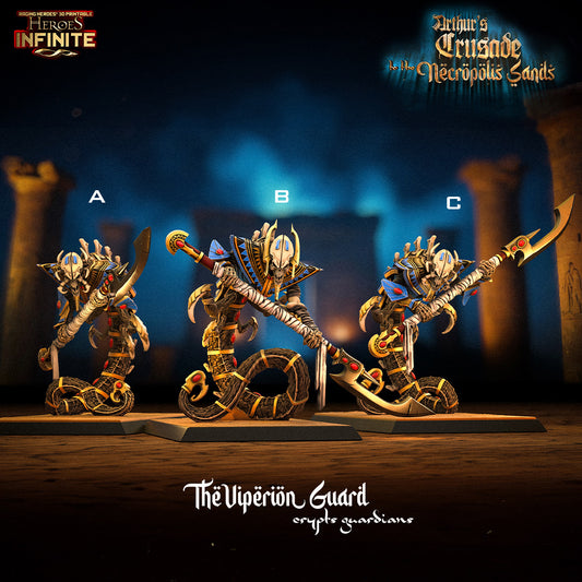 Heroes Infinite Raging Heores - The Viperion Guard, Crypt Guardians - Arthur's Crusade to the Necropolis Sands No.49