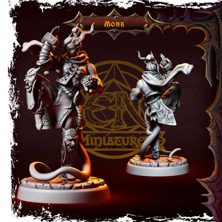 Epic Adventure - Monk Female Tiefling - Infernal Tiefling Heroes