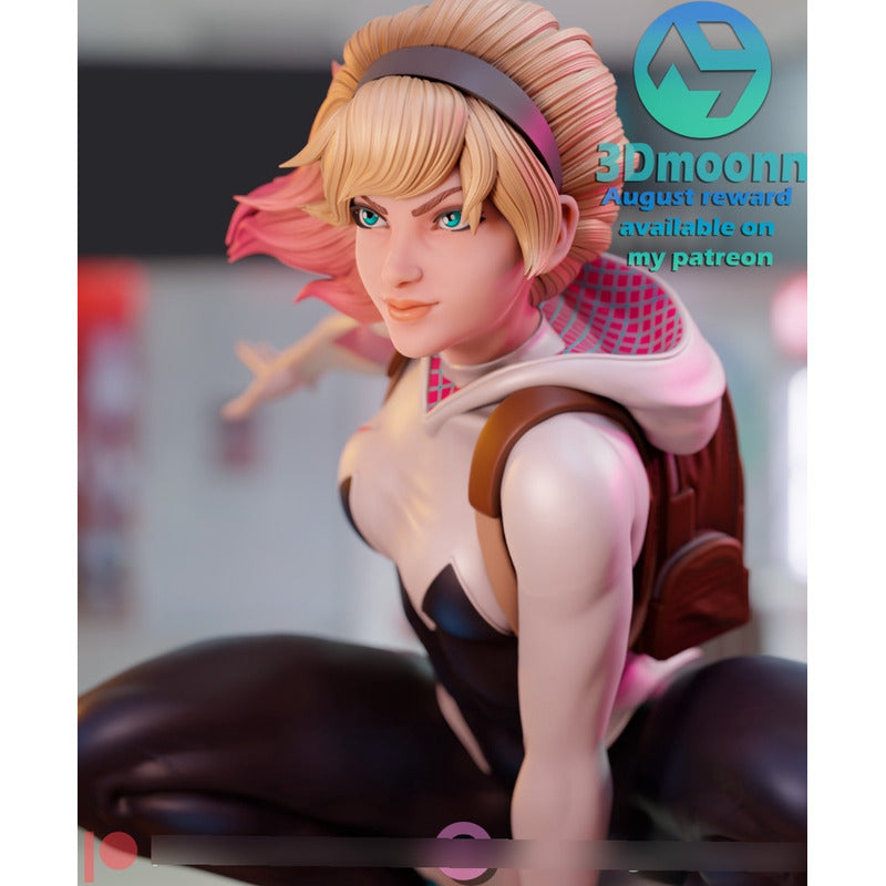 Figura De Colección Gwen Stacy Spiderverse 15cm Impresión 3d