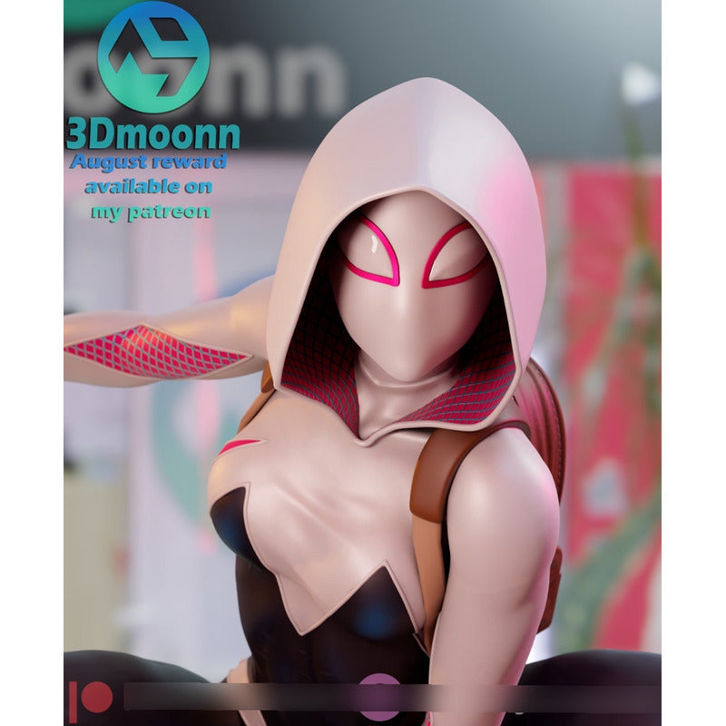 Figura De Colección Gwen Stacy Spiderverse 15cm Impresión 3d