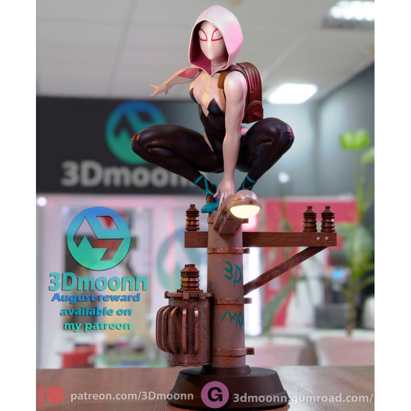 Figura De Colección Gwen Stacy Spiderverse 15cm Impresión 3d