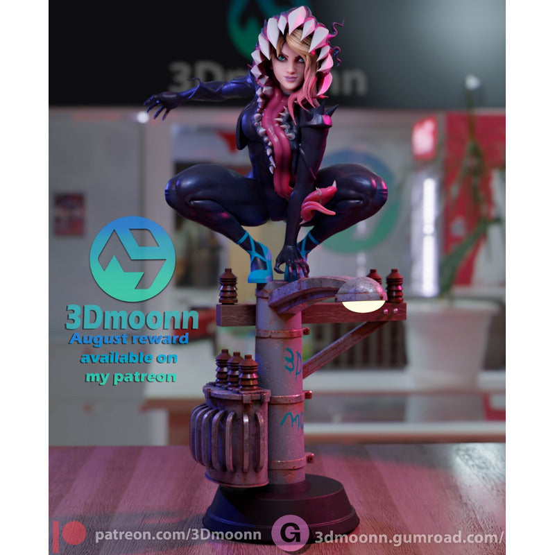 Figura De Colección Gwen Stacy Spiderverse 15cm Impresión 3d