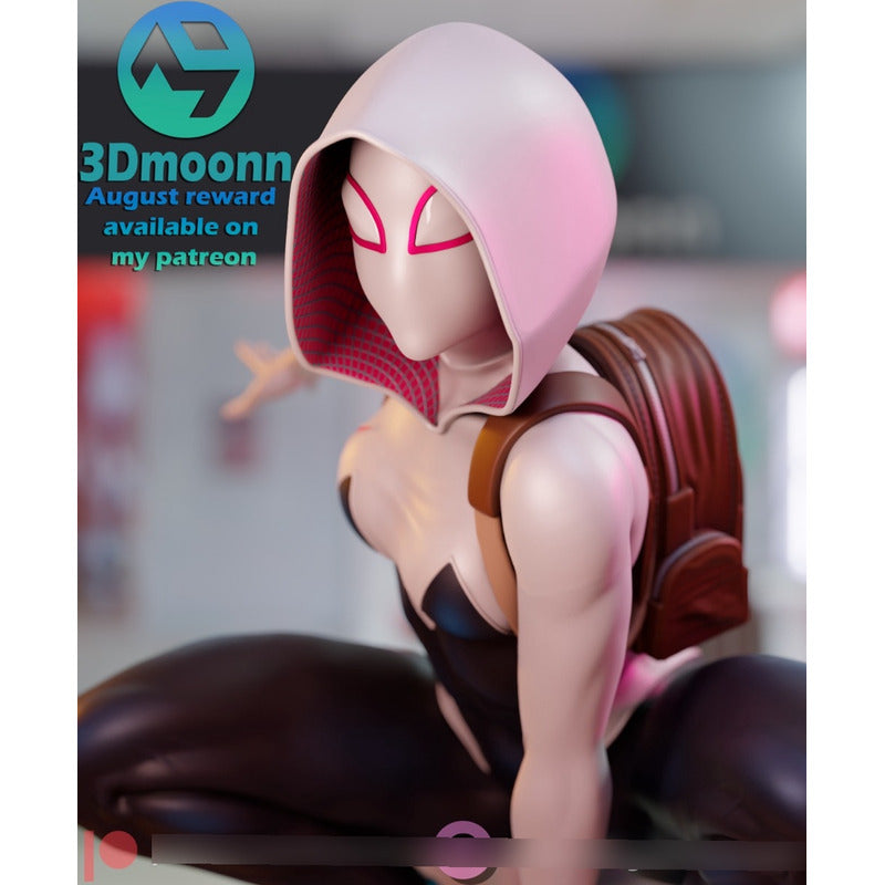 Figura De Colección Gwen Stacy Spiderverse 15cm Impresión 3d