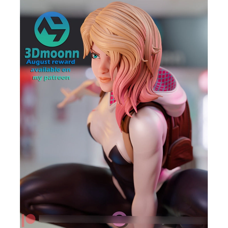 Figura De Colección Gwen Stacy Spiderverse 15cm Impresión 3d