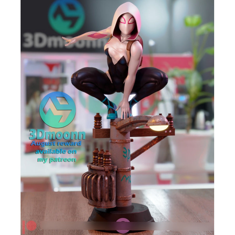 Figura De Colección Gwen Stacy Spiderverse 15cm Impresión 3d