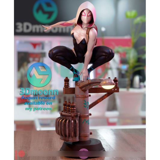 Figura De Colección Gwen Stacy Spiderverse 15cm Impresión 3d