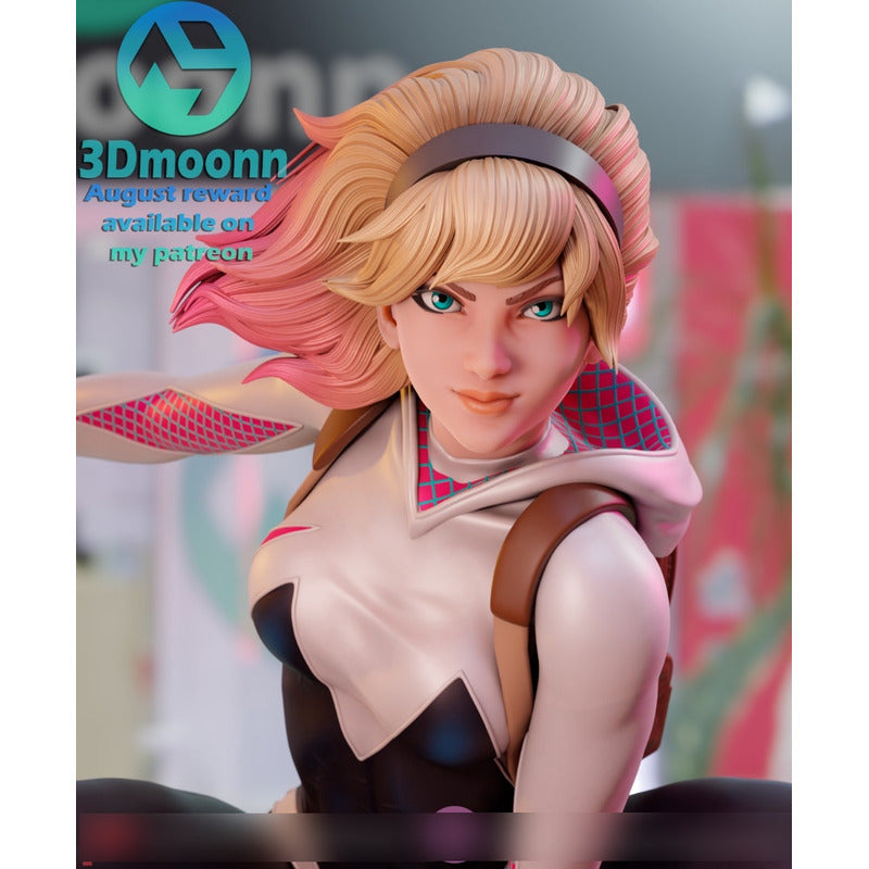 Figura De Colección Gwen Stacy Spiderverse 15cm Impresión 3d
